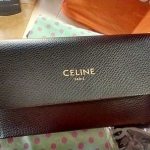 Celine Black Pebble Eyeglasse Case